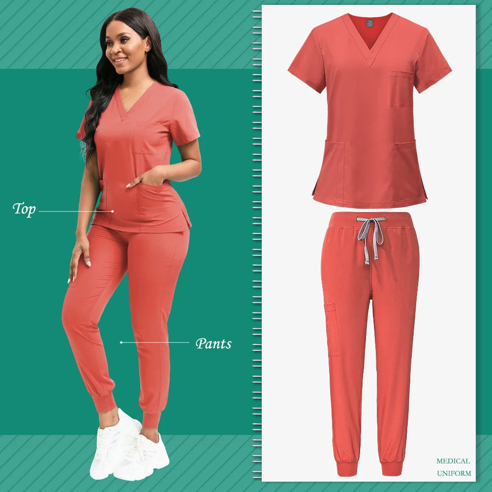 Scrubs Women Beauty SPA Uniform Pet Clinic Store Veterinary Dentistry Work Clothes Set High-quality Medical Nurse Uniform Unisex