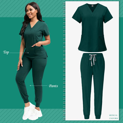 Scrubs Women Beauty SPA Uniform Pet Clinic Store Veterinary Dentistry Work Clothes Set High-quality Medical Nurse Uniform Unisex