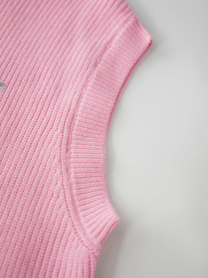 New Christmas Sequin Nutcracker Sweater Vest Short Puff Sleeve Casual Knit Pullover Tops Winter Holiday Sweaters for Women