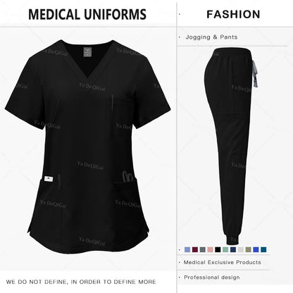 Pink Clinical Uniform Woman Pharmacy Workwear Nurse Uniform Hospital Doctor Oral Dental Surgery Uniforms Medical Scrubs Sets New