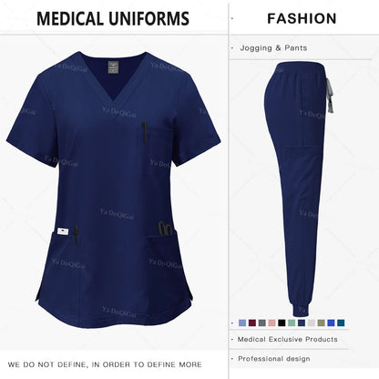 Pink Clinical Uniform Woman Pharmacy Workwear Nurse Uniform Hospital Doctor Oral Dental Surgery Uniforms Medical Scrubs Sets New